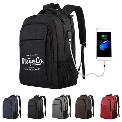 Travel Laptop Backpack w/ USB Charging Port