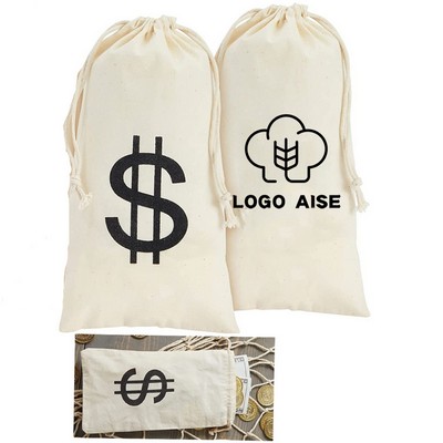 Dollar Sign Drawstring Gift Bag