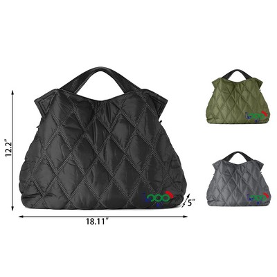 Lightweight Quilted Puffer Shoulder Bag
