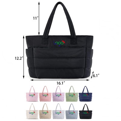 Lightweight Puffy Tote Bag