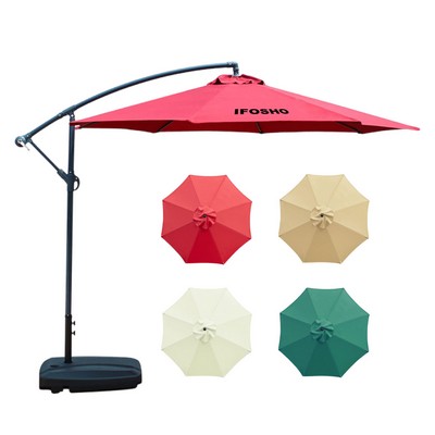 10 FT Patio Offset Outdoor Hanging Cantilever Umbrella