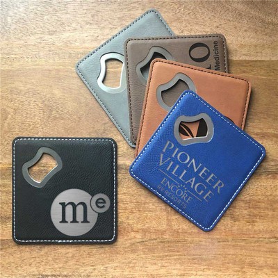 Engraved Corporate Bottle Opener Coaster