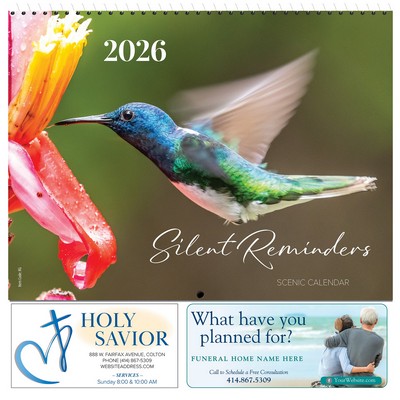 Silent Reminders 2026 General Business Spiral Bound Calendar (English)
