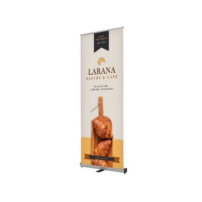 24"W x 80"H Monza™ Fx Retractable Banner Stand Kit, Premium Film