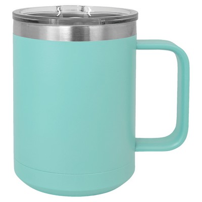 Polar Camel 15 oz. Teal Vacuum Insulated Mug with Slider Lid