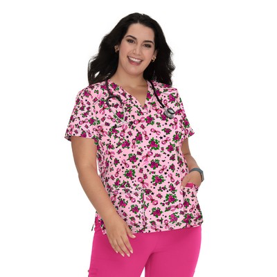 koi - Betsey Johnson - Women's BCRF-Benefitting V-Neck Bell Top