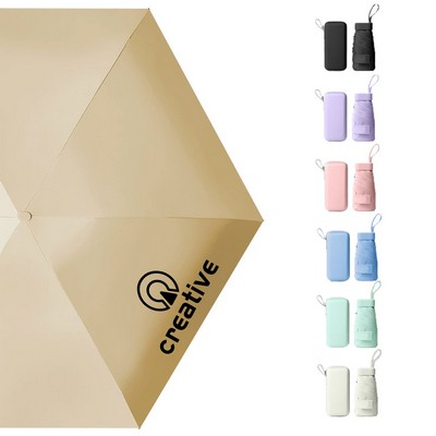 39" Telescopic Folding Portable Umbrella W/ Case