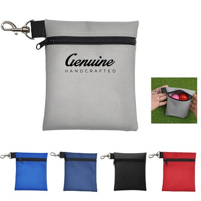Zipper Golf Ball Pouch