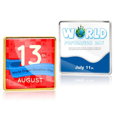 Custom Printed Epoxy Dome Lapel Pins - Stock Shapes