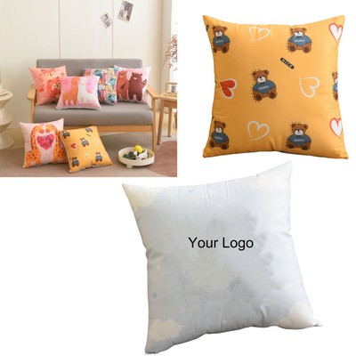 15.7" Square Short Plush Throw Pillow