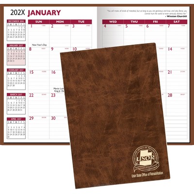 7 x 10 Executive Vinyl Cover Monthly Planner