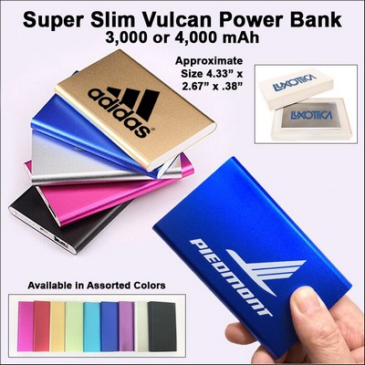 Super Slim Vulcan Power Bank 3000 mAh - Dark Blue No Extra Tariff