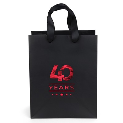 Elizabeth™ - Ribbon Handle Matte Eurotote - Foil Print