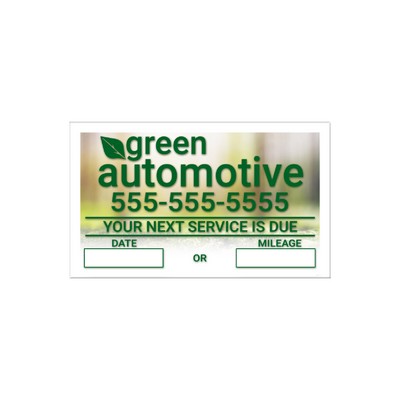 Service Reminder Sticker - Low Tac (1½"x2½") - Full Color