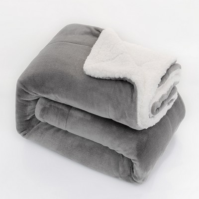 Fleece Reversible Blanket For Bed And Couch