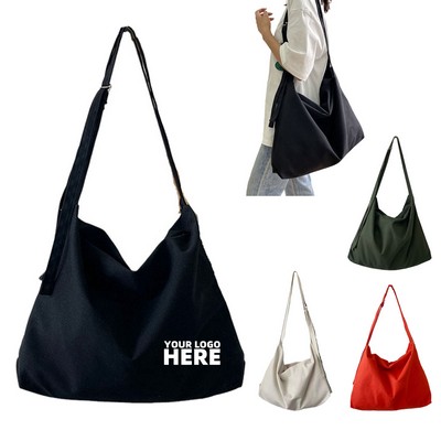Canvas Crossbody Tote Bag
