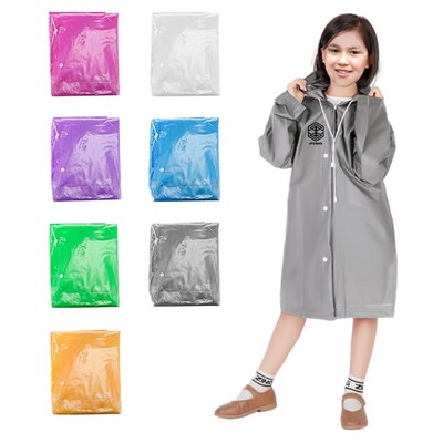 Reusable Kids Rain Poncho