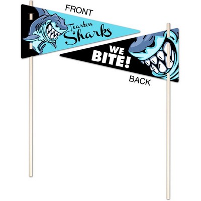 Flexible Plastic Pennant - UV-Coated (1S) - 5x11 - 10 pt.
