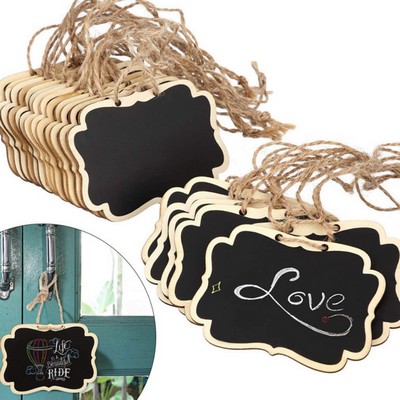 Compact Wooden Hanging Chalkboard.