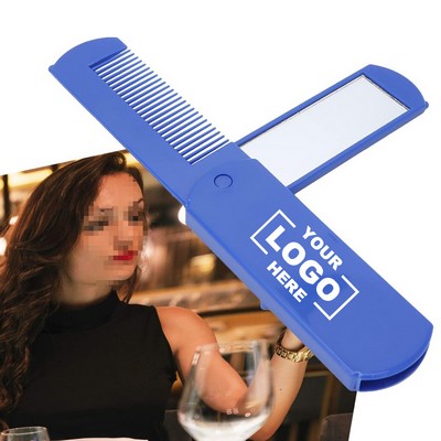 Portable Hair Brush & Beard Comb with Built-in Mirror(Free Shipping)