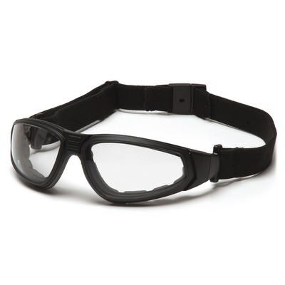 XSG Safety Glasses, Black Frame with Clear H2X Anti-Fog Lens