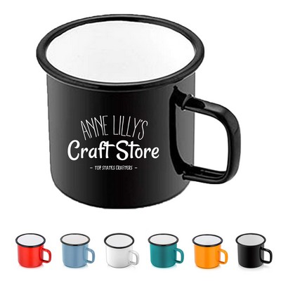 17oz Ceramic Coated Iron Mug with U-Shaped Handle