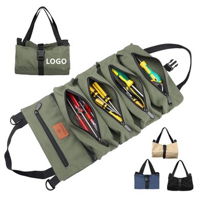 Portable Roll-Up Tool Organizer Bag.