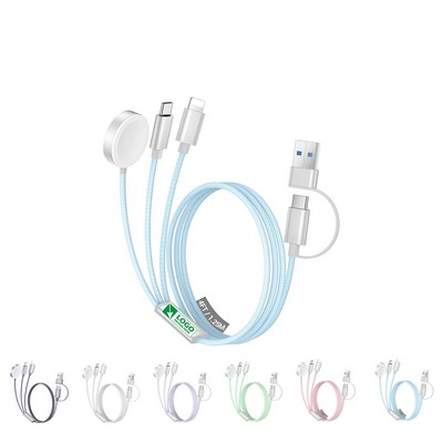 Portable Travel 3 in 2 USB C Cable Charger/Type C/Lightning