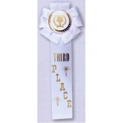 11½" Third Place Stock Rosette w/Trophy Cup Medallion