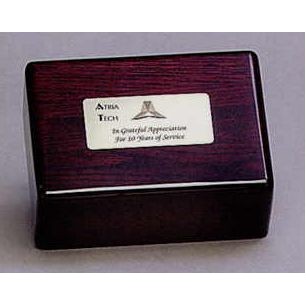 High Gloss Rosewood Finish Hinged Box (7"x5"x2 3/4")