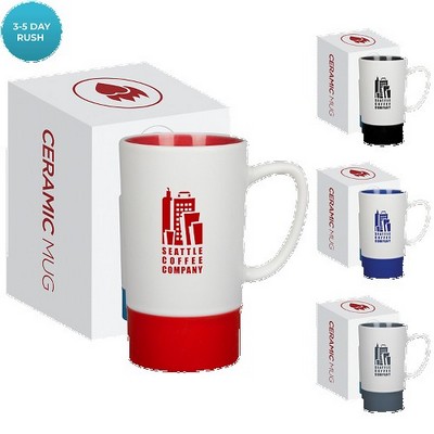 16 Oz Monument Ceramic Mug With Silicone Accent