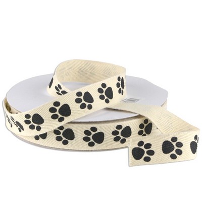 Paw Animal Print Cotton Ribbon