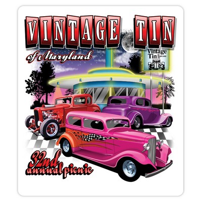 Re-Stick-It Decal (4"x3.5") Rectangle Rounded Corners