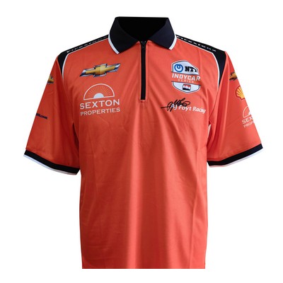 Custom Dye Sublimation 1/4 Zip Polo Shirt