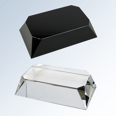 Beveled Optical Crystal Four Side Slant Base
