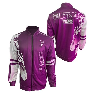 Women's Smooth Polyester Full Zip Long Sleeve Jacket with Fleece Backing
