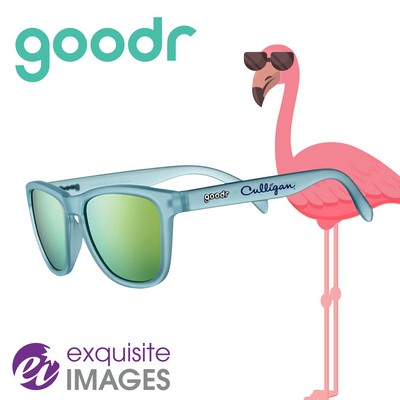 goodr® Sunbathing with Wizards, Blue Multicolor Reflective Sunglasses