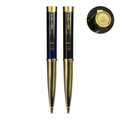 Emblem Collection - USA Executive Ballpoint Pen with Custom Top