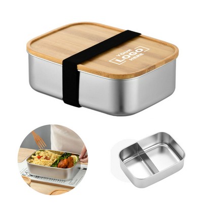 Stainless Steel Bento Box With Bamboo Lid(Free Shipping)
