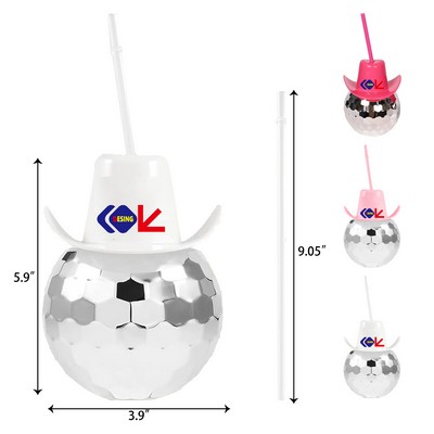 Silver Tumbler Disco Ball Cup