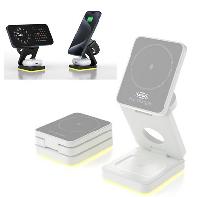 3-in-1 Foldable Wireless Charging Stand for Multiple Devices(Free Shipping)