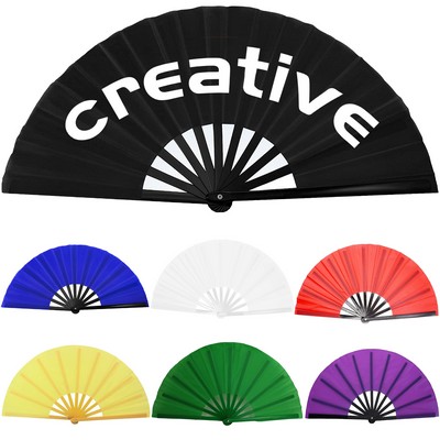 13" Wooden Handheld Kung Fu Fan