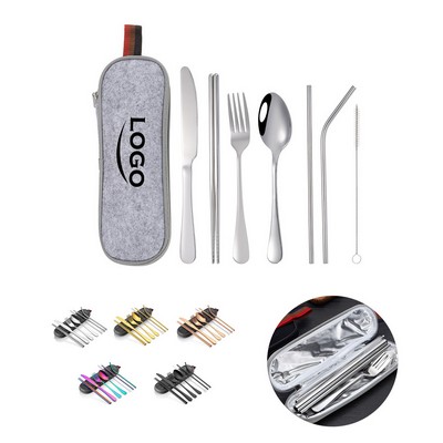 Stainless Steel Portable Tableware 7-Piece Set(Free Shipping)