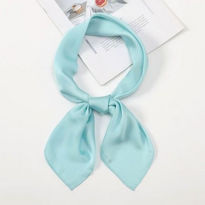 28" x 28" Soft Aqua Neck Scarves Kerchief Neckerchief Handbags Wrap Scarf #79