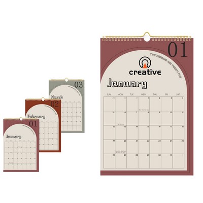 Thick Paper Coil Binding Desk Calendar