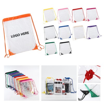 Stadium-Approved Clear Drawstring Pack