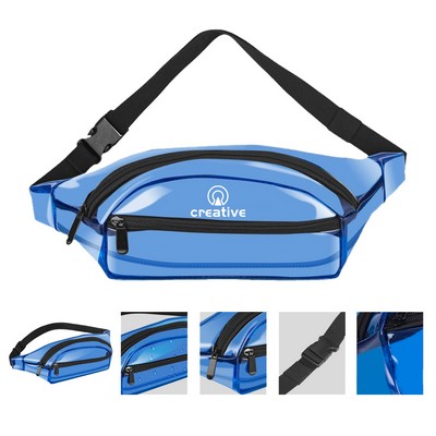 Clear Royal Blue Fanny Pack