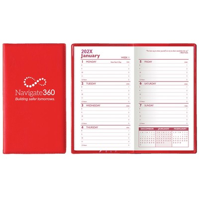 Executive Vinyl Weekly Pocket Planner