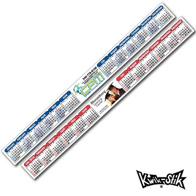 Kwik-Stik Year at a Glance Strip Monitor Calendar (Blue & Black)