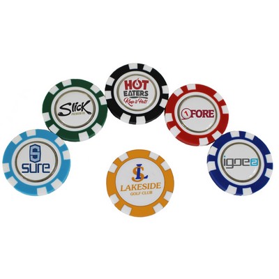 Plastic Poker Chip (Removable Ball Marker)